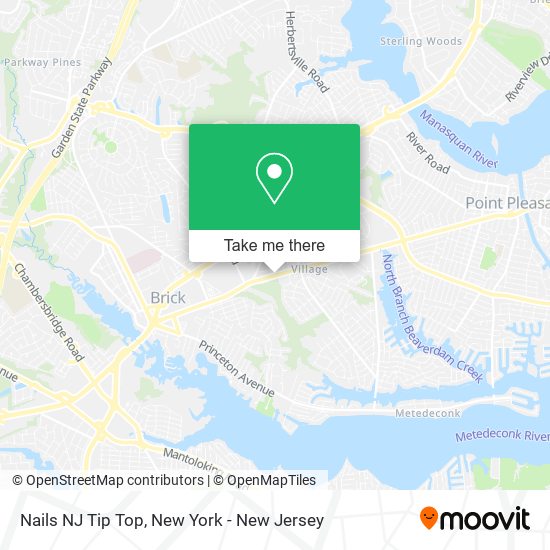 Nails NJ Tip Top map