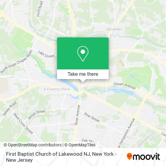 First Baptist Church of Lakewood NJ map