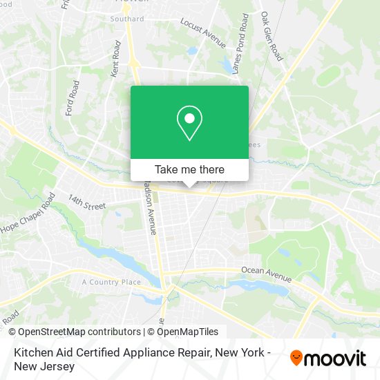 Mapa de Kitchen Aid Certified Appliance Repair