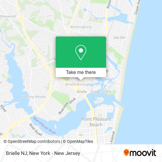 Brielle NJ map