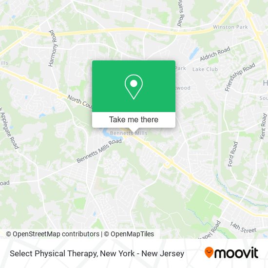 Mapa de Select Physical Therapy