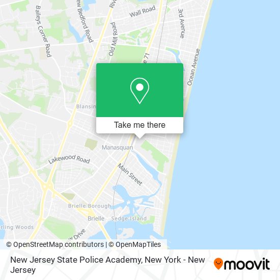 New Jersey State Police Academy map