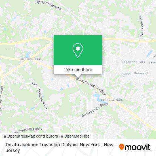 Davita Jackson Township Dialysis map