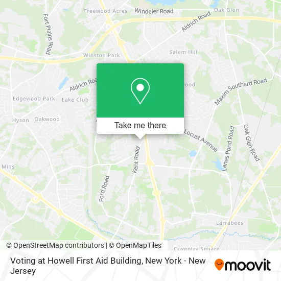 Voting at Howell First Aid Building map