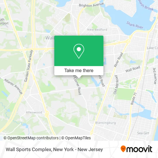 Wall Sports Complex map