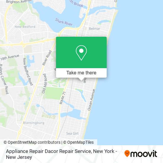 Appliance Repair Dacor Repair Service map
