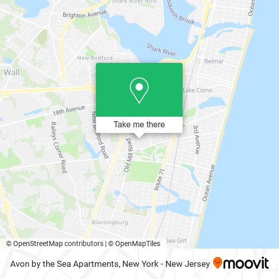 Mapa de Avon by the Sea Apartments