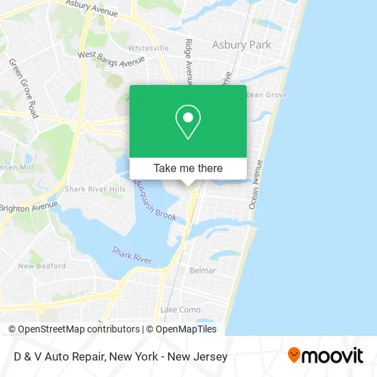 D & V Auto Repair map