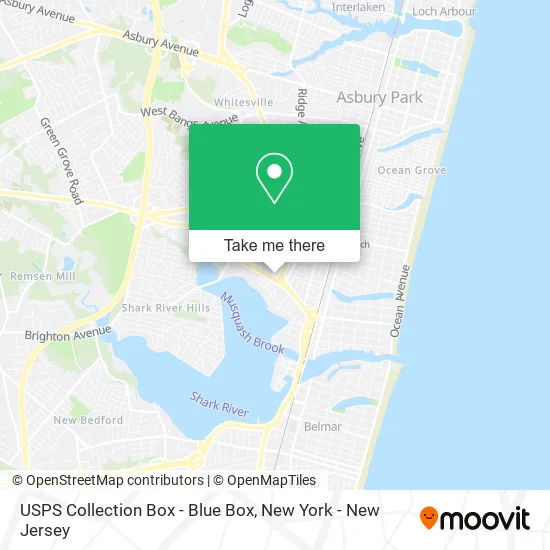 USPS Collection Box - Blue Box map