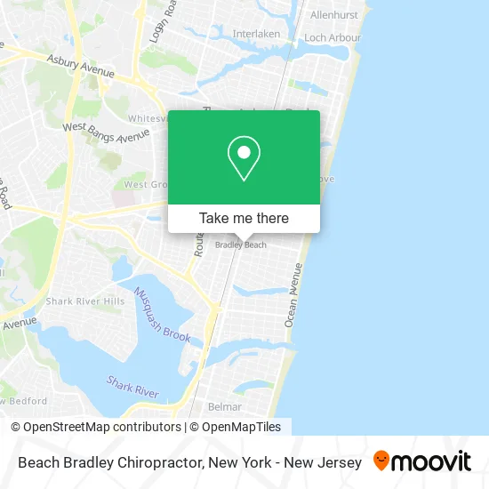 Beach Bradley Chiropractor map