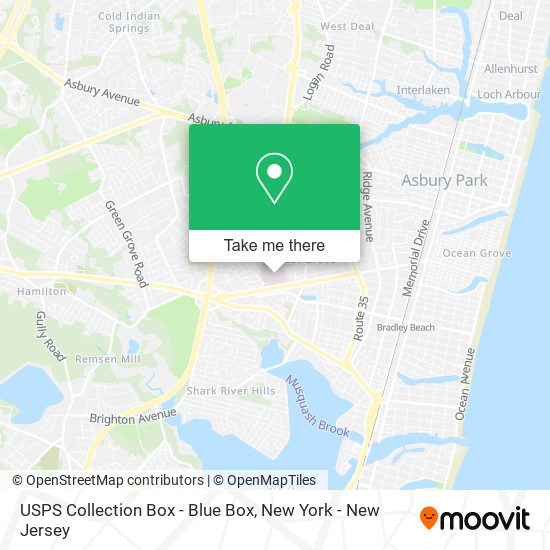 USPS Collection Box - Blue Box map