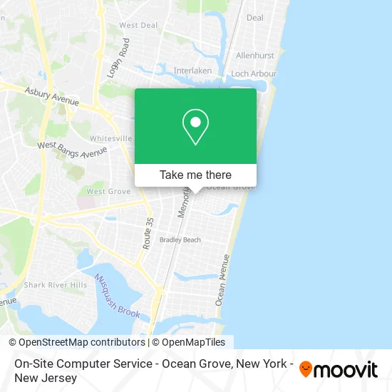 On-Site Computer Service - Ocean Grove map