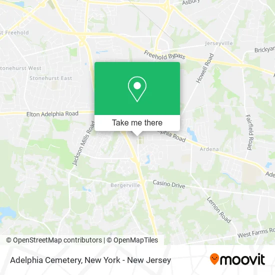 Adelphia Cemetery map