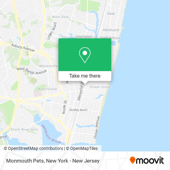 Monmouth Pets map