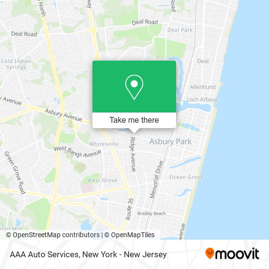 AAA Auto Services map