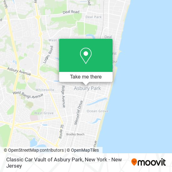 Mapa de Classic Car Vault of Asbury Park