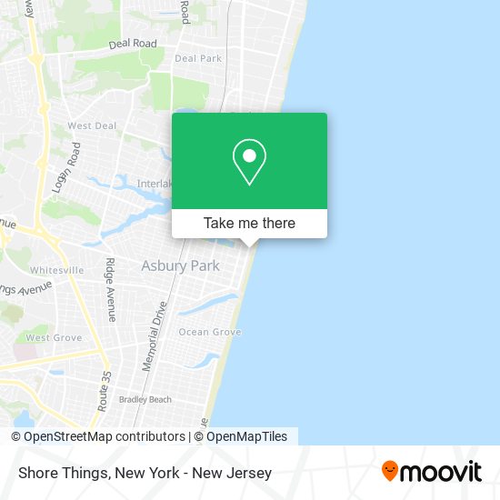 Shore Things map