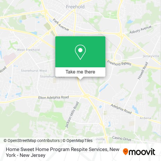 Home Sweet Home Program Respite Services map