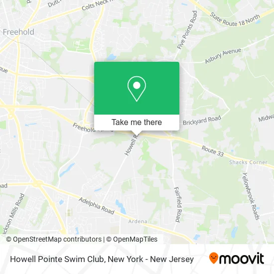 Howell Pointe Swim Club map