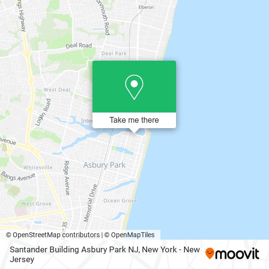 Santander Building Asbury Park NJ map