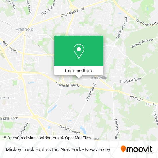 Mickey Truck Bodies Inc map