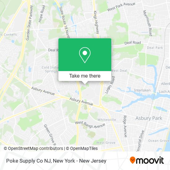 Poke Supply Co NJ map