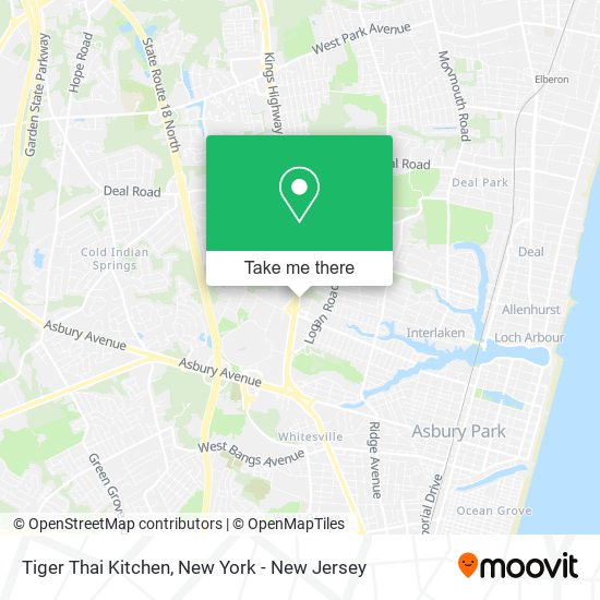 Mapa de Tiger Thai Kitchen