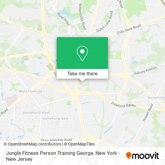 Jungle Fitness Person Training George map