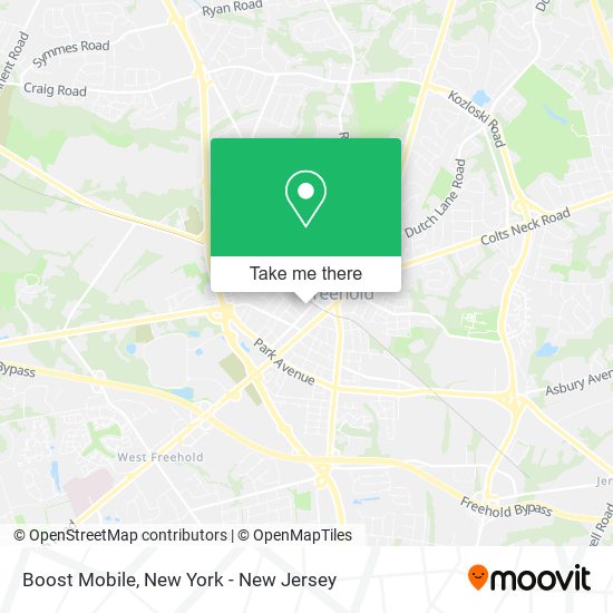 Mapa de Boost Mobile