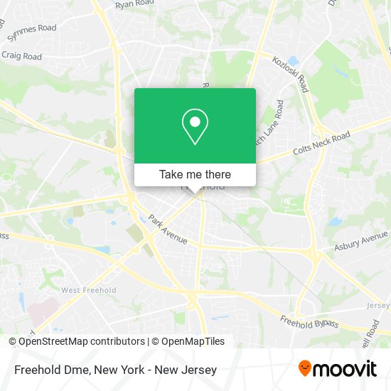 Freehold Dme map