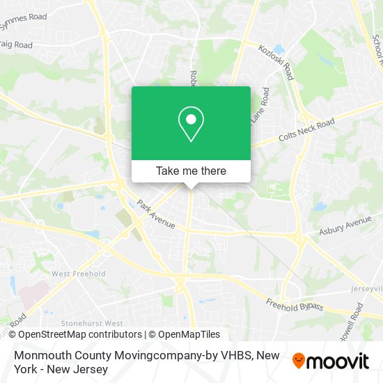 Monmouth County Movingcompany-by VHBS map