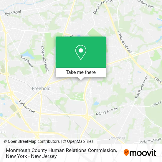 Monmouth County Human Relations Commission map