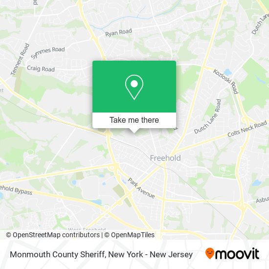 Mapa de Monmouth County Sheriff