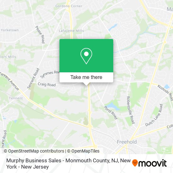 Mapa de Murphy Business Sales - Monmouth County, NJ