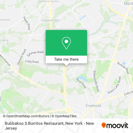 Mapa de Bubbakoo S Burritos Restaurant