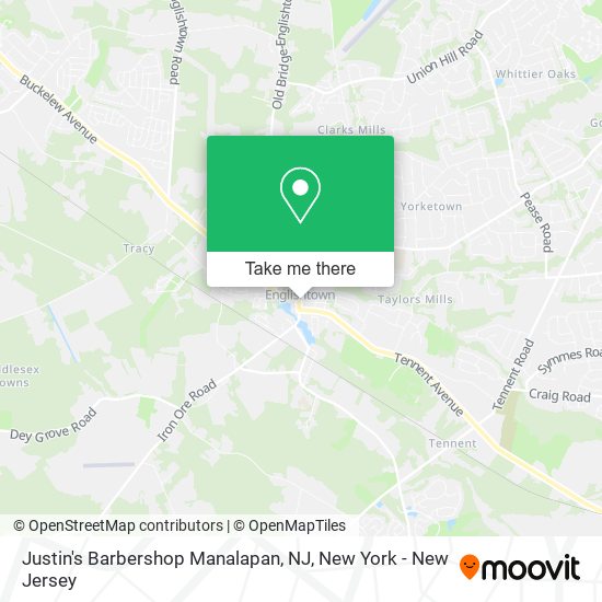 Mapa de Justin's Barbershop Manalapan, NJ