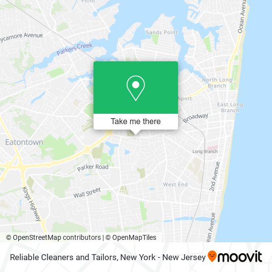 Reliable Cleaners and Tailors map