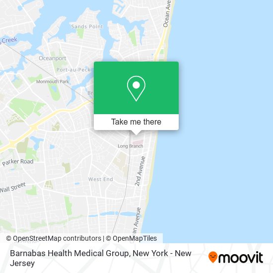 Barnabas Health Medical Group map