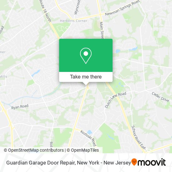 Mapa de Guardian Garage Door Repair