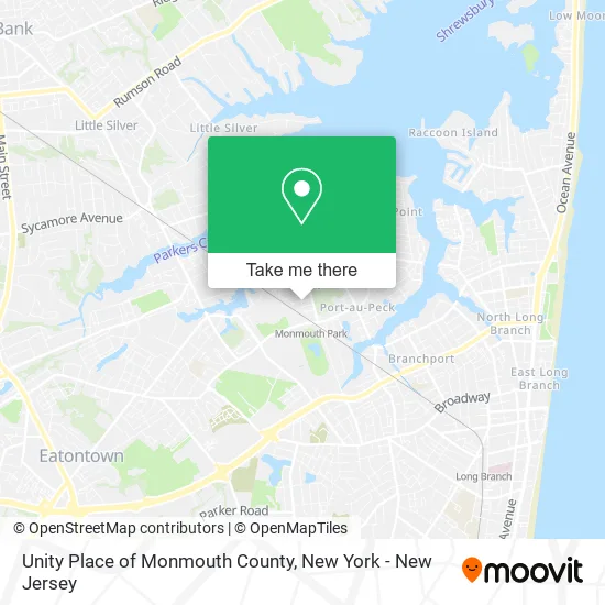 Unity Place of Monmouth County map