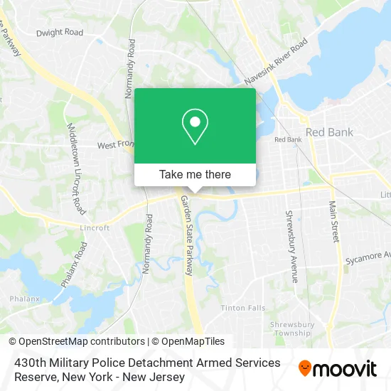 430th Military Police Detachment Armed Services Reserve map