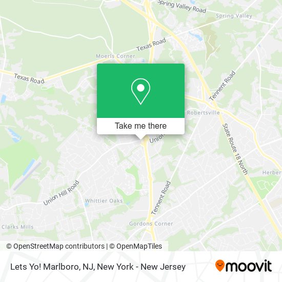 Mapa de Lets Yo! Marlboro, NJ