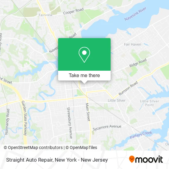 Straight Auto Repair map