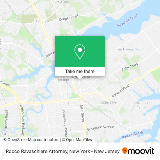 Rocco Ravaschiere Attorney map