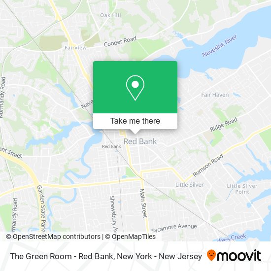 Mapa de The Green Room - Red Bank