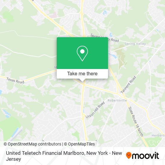 Mapa de United Teletech Financial Marlboro