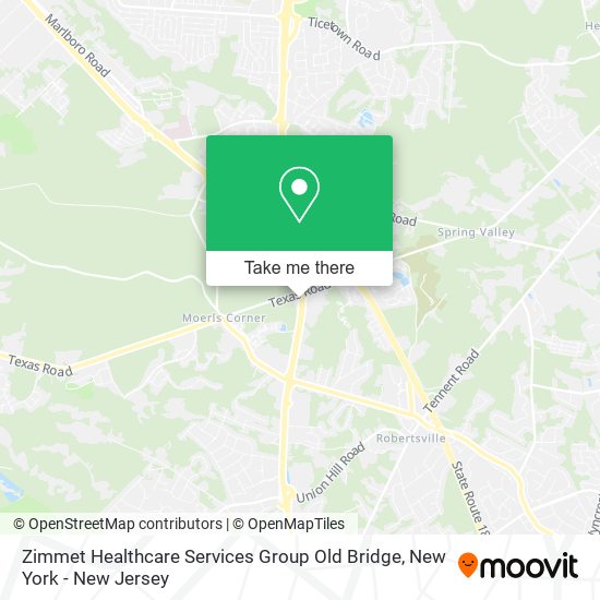 Mapa de Zimmet Healthcare Services Group Old Bridge