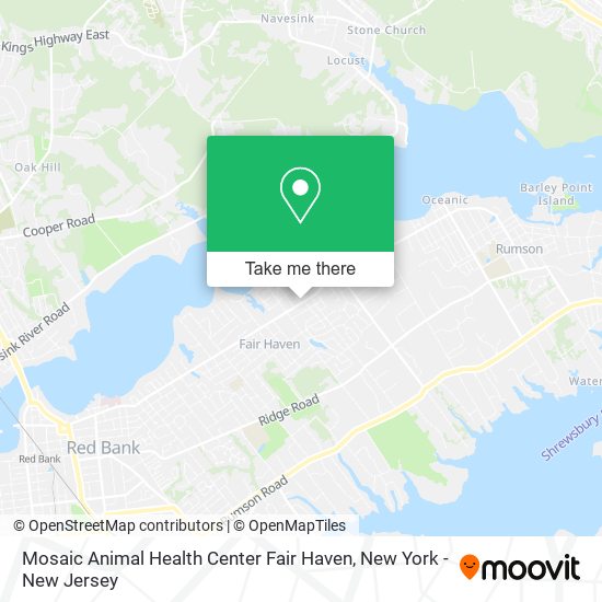 Mosaic Animal Health Center Fair Haven map