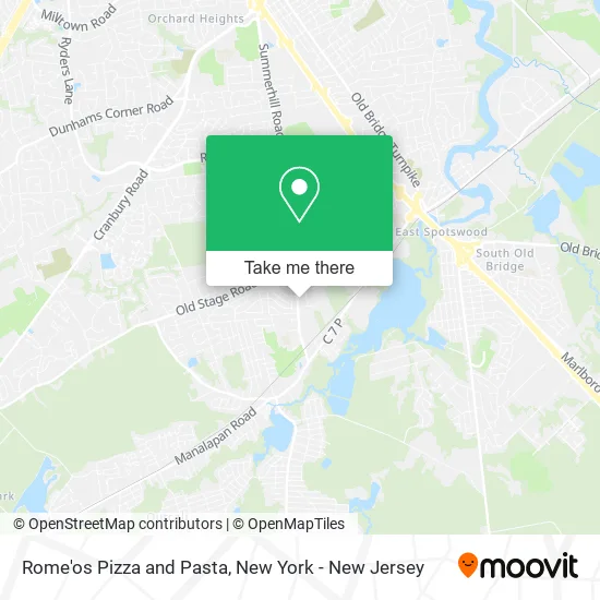 Rome'os Pizza and Pasta map