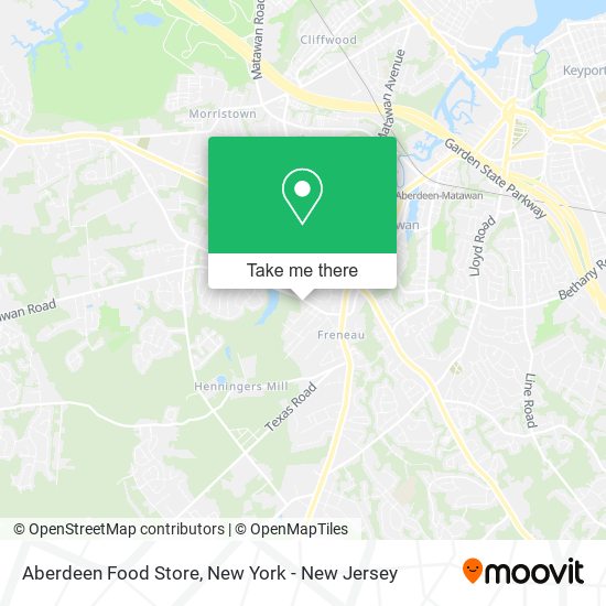 Mapa de Aberdeen Food Store